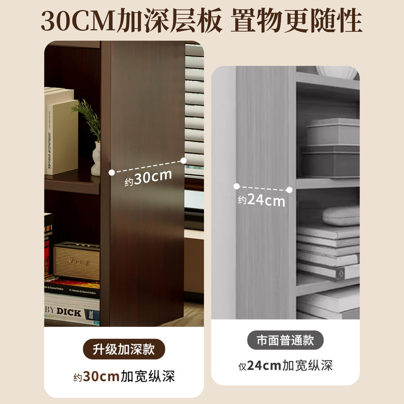 实木置物柜子落地多层收纳架办公室书柜居家日用品好物桌面置物架|undefined