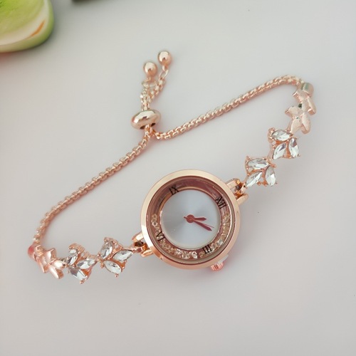 2024 New Fashion Rhinestone Quicksand Diamond Women's Watch Freely Adjustable Bracelet Watch Women's Quartz Watch Wholesale