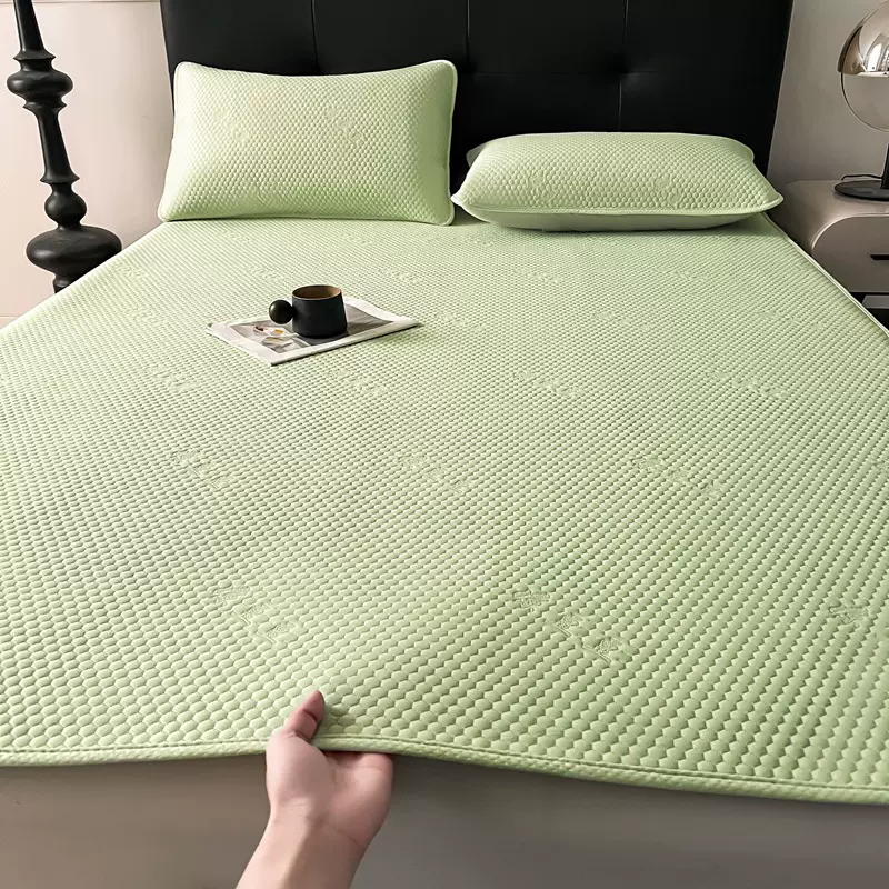 新款冰丝凉豆豆凉席三件套单双人水洗机洗空调软席礼品席子礼盒装