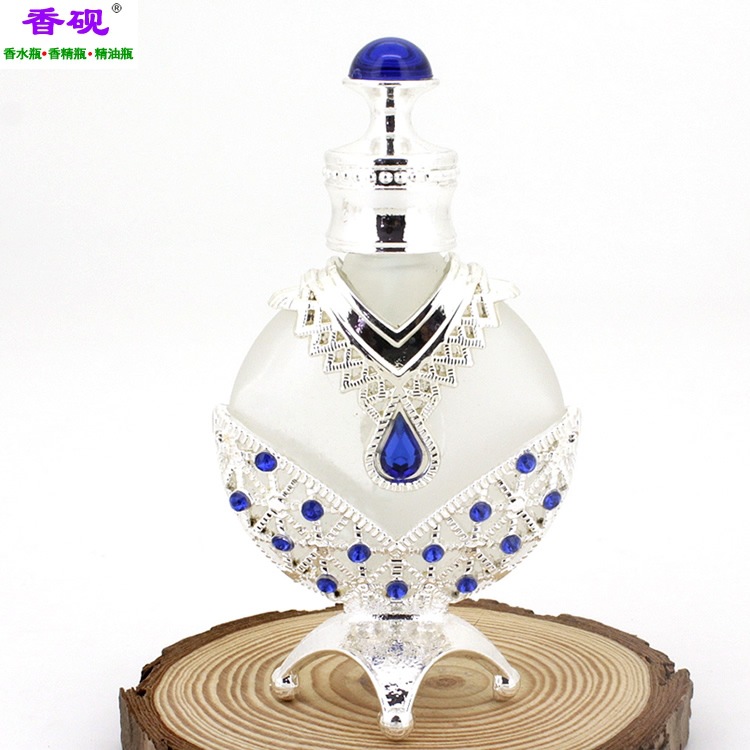 香砚定制10ml银色蓝珠少女瓶四脚香水瓶1.jpg