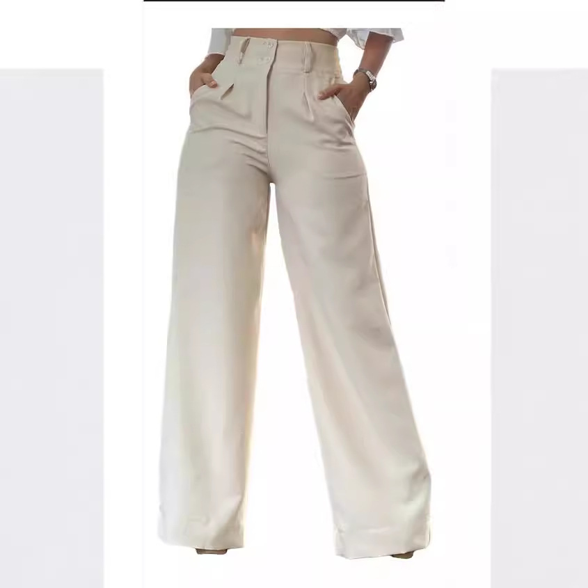 elegant solid fashionable trousers