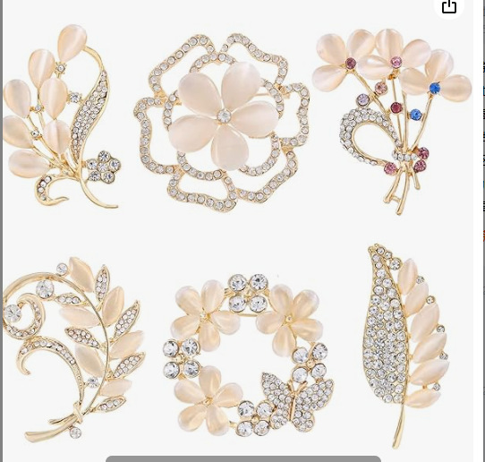 2024 nuevo día de la madre venta caliente broche de ópalo mujer con incrustaciones de diamantes de imitación broche accesorios de ropa joyería image 50