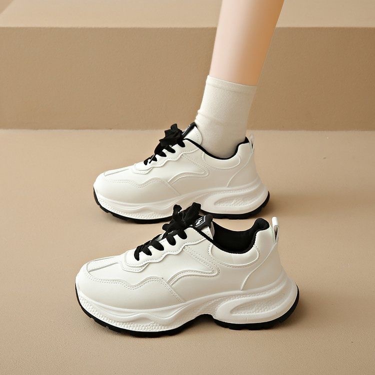 Popular Versatile Thick-soled Dad Shoes Women, Height-increasing For Petite Individuals, 2025 New Spring And Autumn_vogvips.com