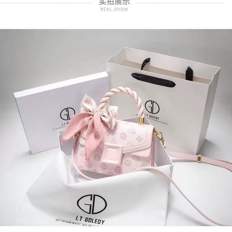 Фуксиевый портфель через плечо, Гонконг, стиль Chanel