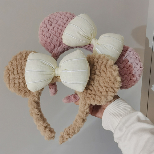 New Sherry Rose Headband Amusement Park Dafy Bear Stella Rabbit Same Style Plush Autumn/Winter Hair Accessory Headwear