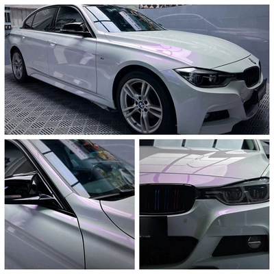 Auto Color Change Film — Car Color Change Film Piano - white-turns-purple-whole-roll