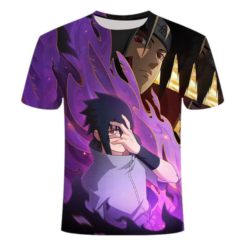 Summer Naruto Series Merchandise Graphic T-Shirt with 3D Digital Print, Comfortable and Versatile Short-Sleeve Top Summer Naruto Series Merchandise Graphic T-Shirt with 3D Digital Print, Comfortable and Versatile Short-Sleeve Top