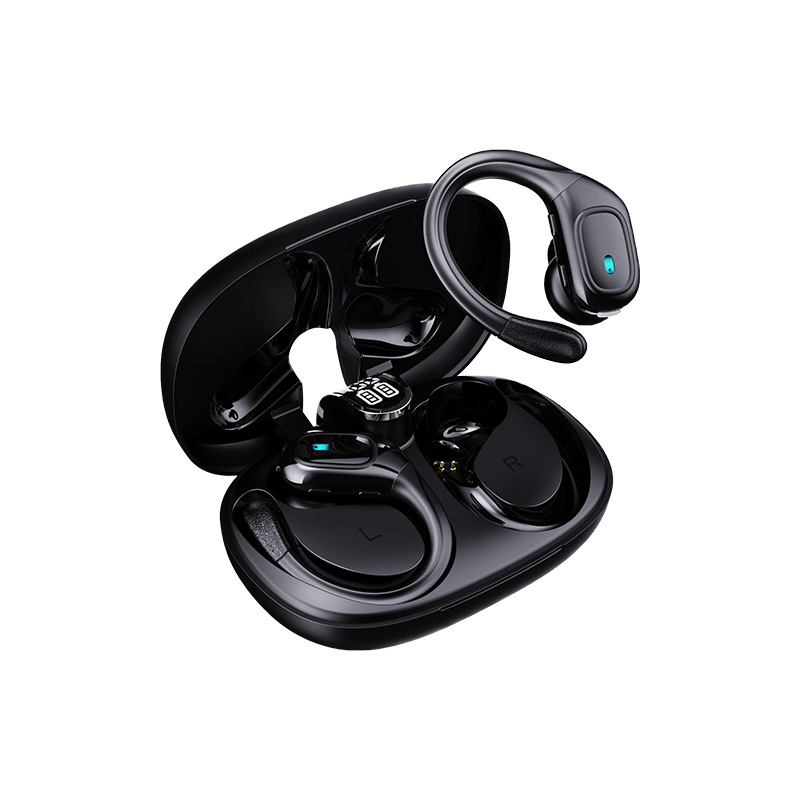 Personalizado OEM nuevo auricular inalámbrico con reducción de ruido, fitness deportivo, pantalla digital impermeable, auricular Bluetooth de batería grande
