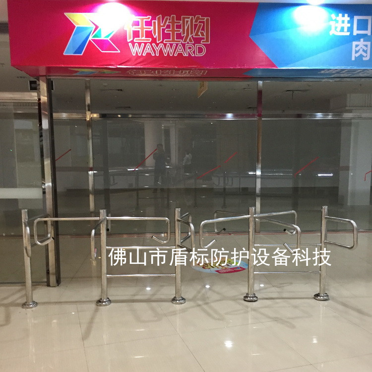 超市手动入口摆闸 便利店简约半高门 景区单限出入口旋转门工厂