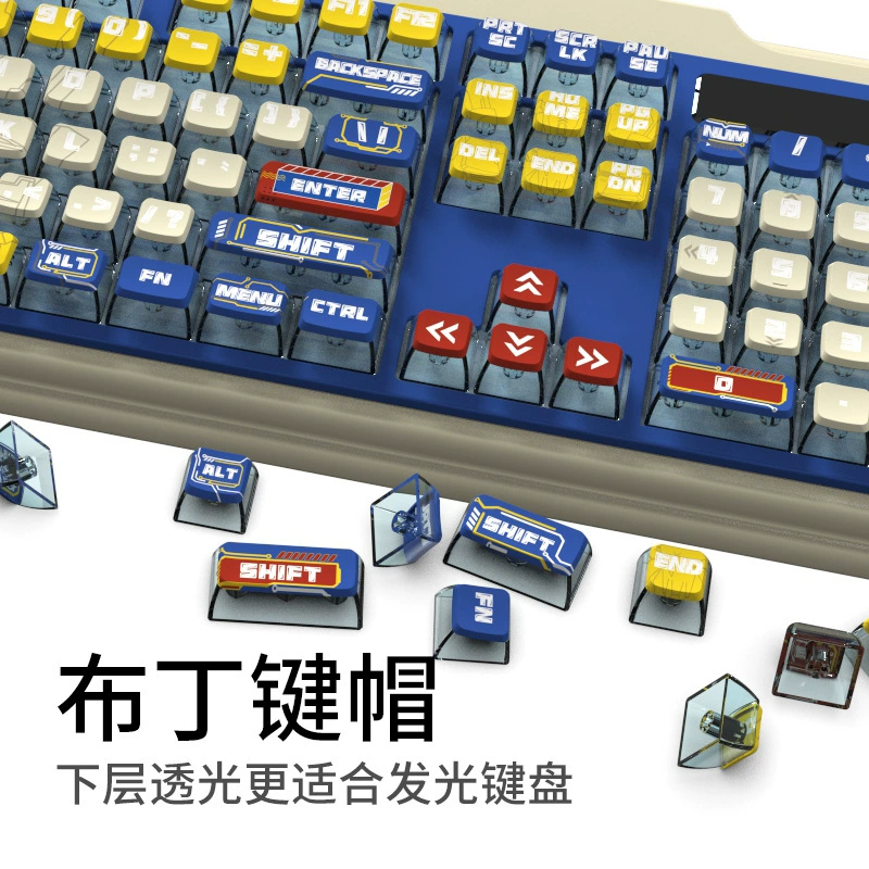 Заголовок фабричного взрыва PBT-ключ кап ( Herbal Gyepermia Technology Wind pudding keycap Personalized small set )