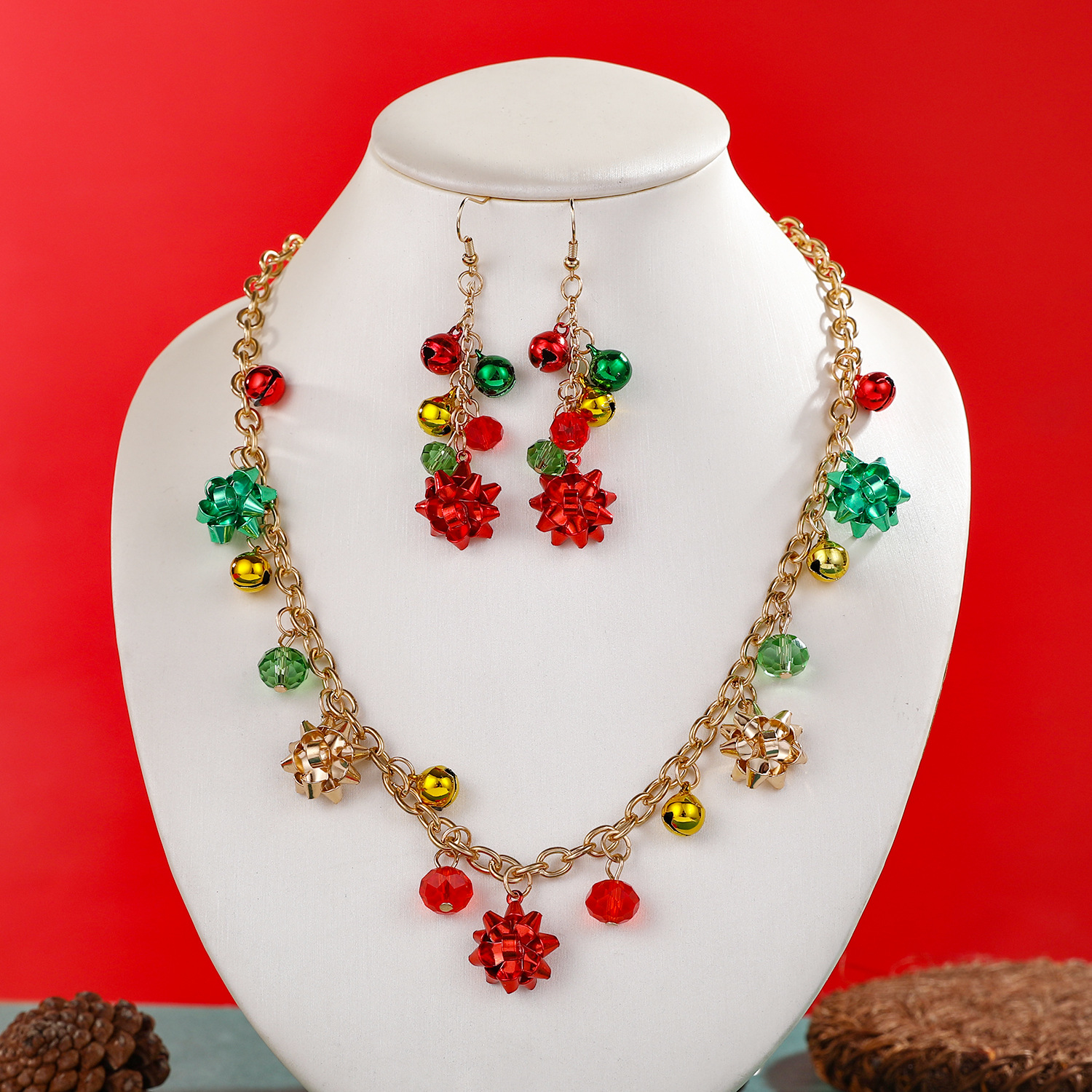 13g Weight Jewelry Set Classification Simple Style Classic Style Geometric Alloy Plating Christmas Women's Jewelry Set