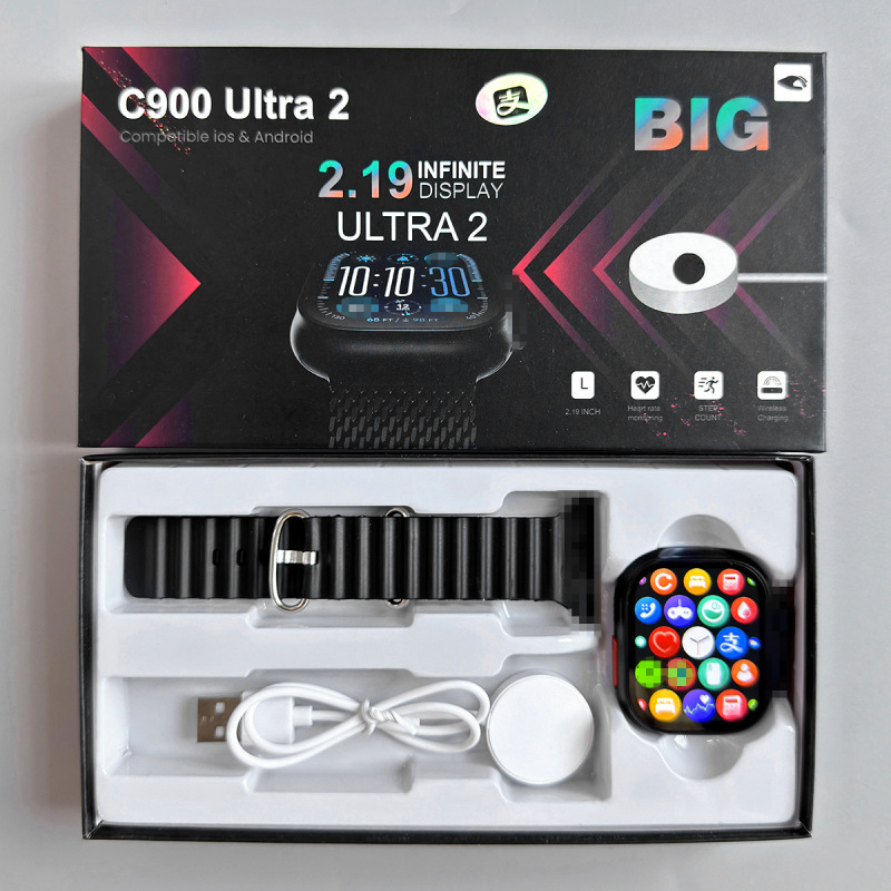 華強北s9ultraスマートウォッチセルラー版、スマートアイランド搭載、Alipay、NFC、Bluetooth通話機能付きスポーツウォッチ|undefined