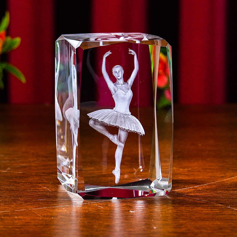 Escultura interior de cristal Serie de animales 3D Estatua de Buda de cristal Modelo de edificio de cristal Decoración del hogar Recuerdos de viaje Suministro transfronterizo