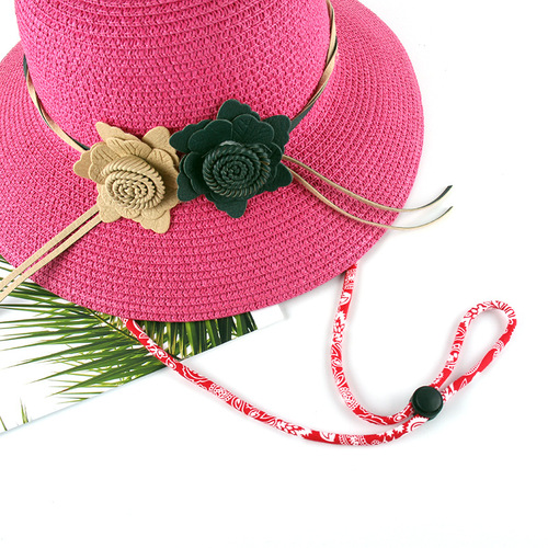 New decorative flower rope lanyard straw hat adjustment rope anti-drop rope lanyard