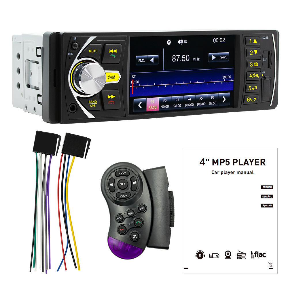 4022b HD coche universal MP5 reproductor Bluetooth manos libres coche MP4 tarjeta radio inversión prioridad