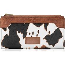 Q 70438 Cow print multi-card slot wallet ��ţӡ���࿨�X��