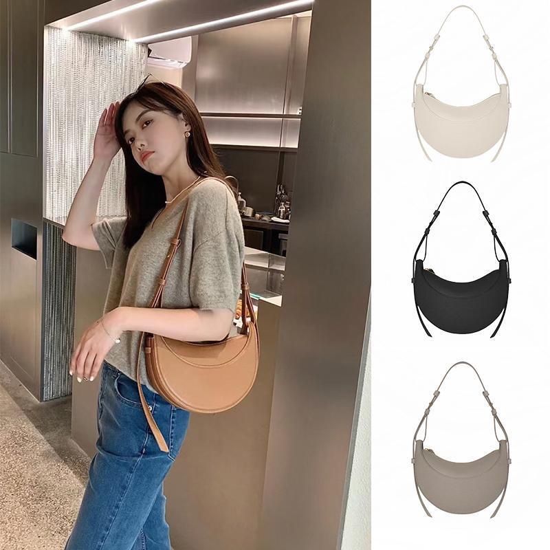 Rose Story Liu Yifei's Same Style Poleno Crescent Bag One-Shoulder Cross-Body Saddle Bag Women's Accessible Luxury Niche Women's Bag Rose Story Liu Yifei's Same Style Poleno Crescent Bag One-Shoulder Cross-Body Saddle Bag Women's Accessible Luxury Niche Women's Bag