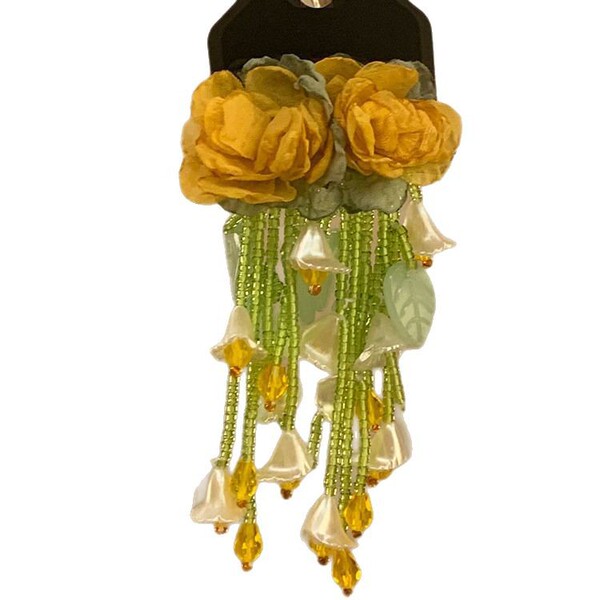 Yellow earrings