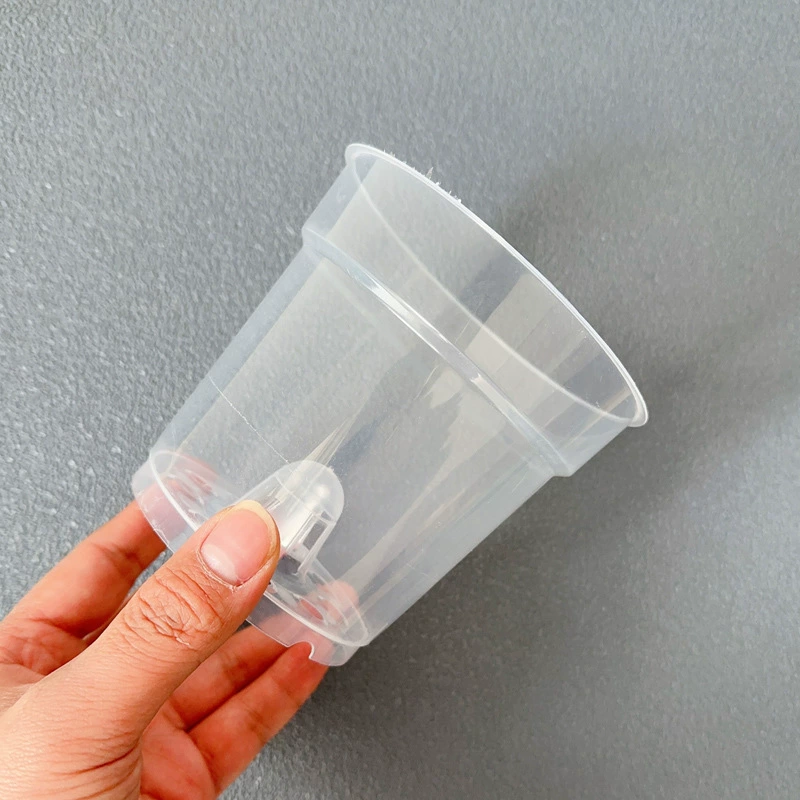 3,5-дюймовая прозрачная чашка для рассады, горшок для контроля корня фаленопсиса, дышащая пластиковая жесткая чашка для посадки, дренажный горшок Dendrobium