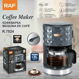 Raf European Drip-Type 1.7L Coffee Machine for Home Use, Convenient Operation, Anti-Drip Fuse Coffee Machine for Office