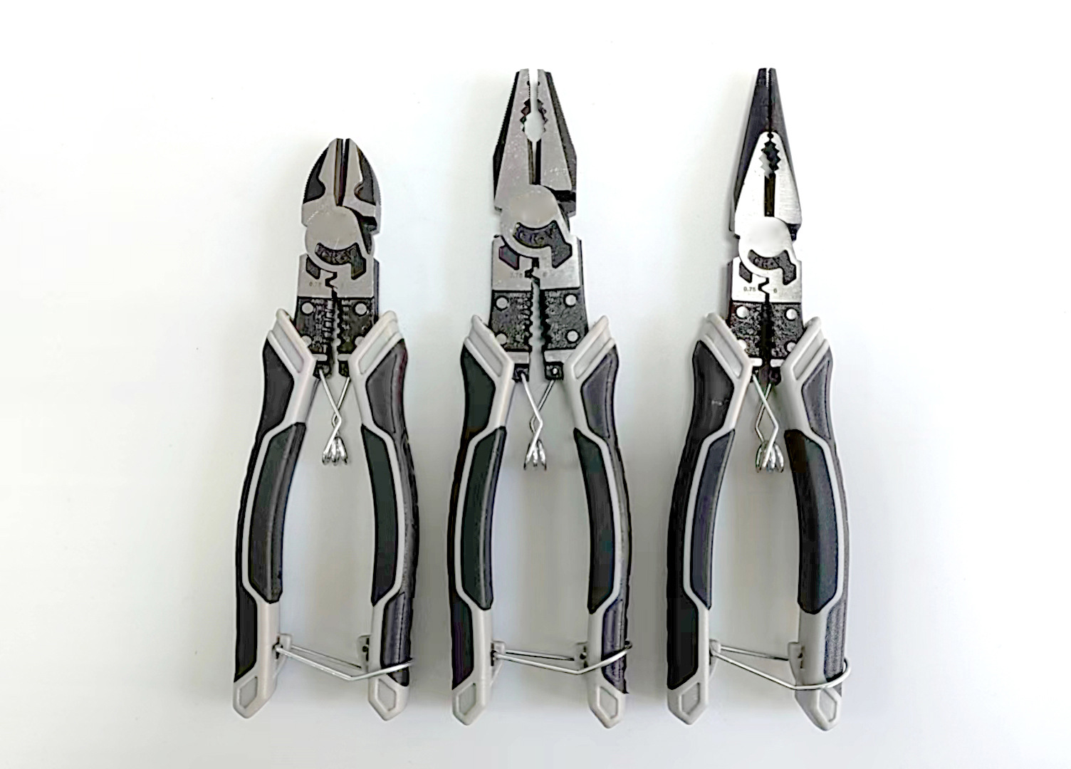 Alicates multifuncionales de estilo alemán, cortadores de alambre excéntricos de grado industrial, alicates de punta fina, alicates diagonales, alicates especiales para electricistas para pelar cables