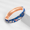 Fashionable retro blue bracelet, enamel, wide color palette