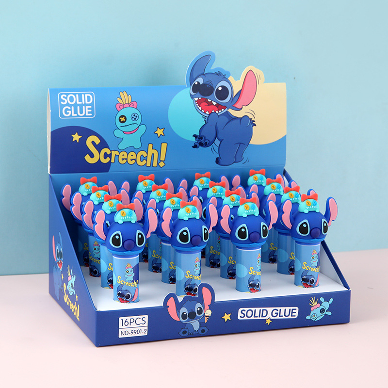 Dibujos animados azul azul pegamento sólido estudiante silicona portátil pegamento sólido bricolaje hecho a mano barra de pegamento de alta viscosidad