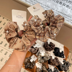 韩版布艺爱心蝴蝶结发圈高级感头饰发饰气质优雅发绳头绳高弹力女