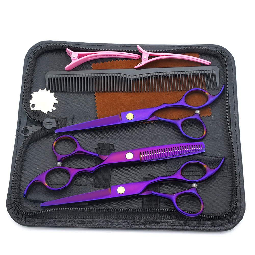 Estilista profesional, tijeras de corte de pelo, corte de pelo, corte de pelo, corte de pelo, corte de dientes fino, juego de corte de belleza con flequillo especial para peluquero