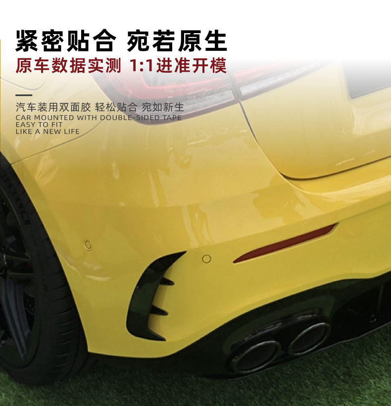 Suitable for Mercedes-Benz A-Class W 8.85kg Sport Edition A180 2018+ Rear Spoiler Sticker Exterior Modification Accessories