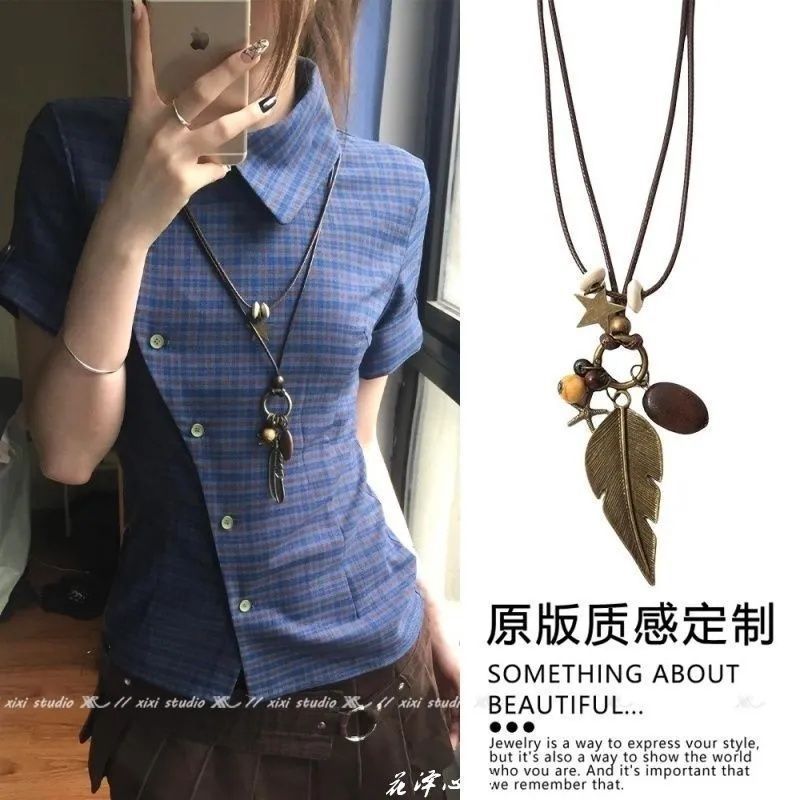 长款流苏星星项链小众设计高级感可抽拉锁骨链冷淡风个性颈链配饰|undefined