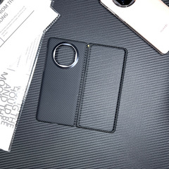 適用華為Matex5凱夫拉芳綸手機殼X5典藏版摺疊浮碳纖維磁吸保護套