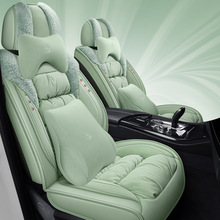 汽车坐垫适用于新老款尼桑奇骏骐达天籁全包围冬季绒布座椅套