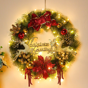 Christmas Decorations Garland Christmas Wreath Hotel Mall Decorations Door Hanging High-End Pine Needle Ornaments Arrangement