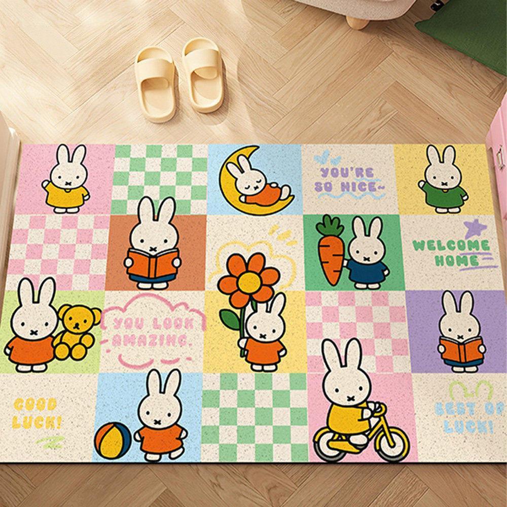 Cute cartoon entrance door mat for home use, non-slip, dirt-resistant, wear-resistant, can be cut to size, PVC carpet