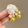 Silver silver needle, festive zirconium, advanced cute earrings, high-quality style, wholesale