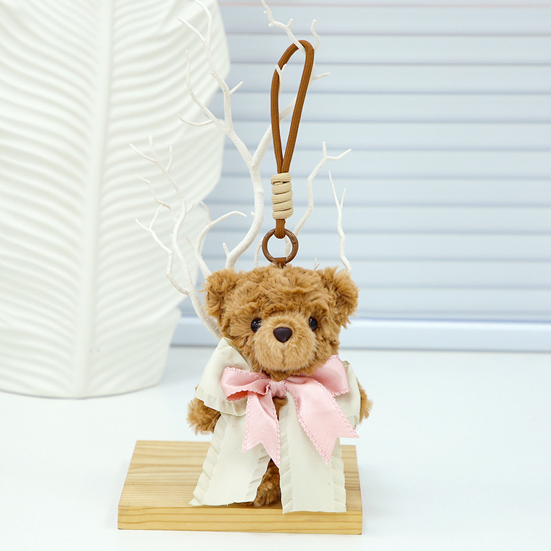 Bella Bear Pendant-Dark Brown Pink