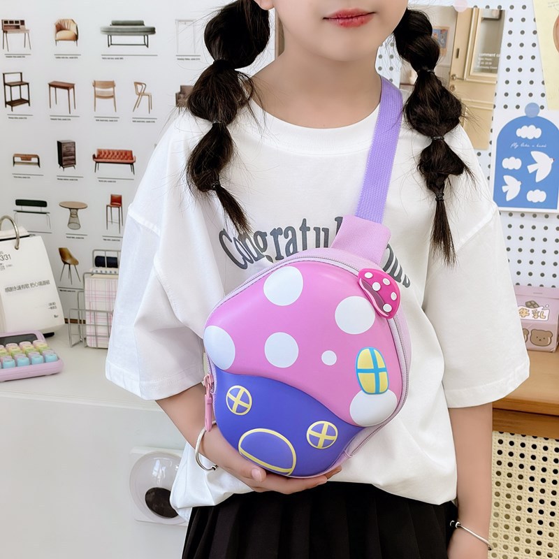 Mochila de pecho de niños, mochila de cáscara de huevo de dibujos animados, jardín de infantes, mochila de hombro para niños y niñas, bolso de cambio de cáscara dura