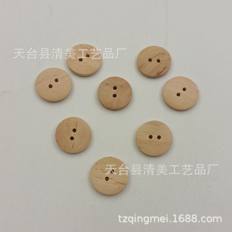 Botones de madera Accesorios textiles Ropa Accesorios textiles para el hogar Troncos hechos a mano Botones de madera de dos agujeros y cuatro ojos