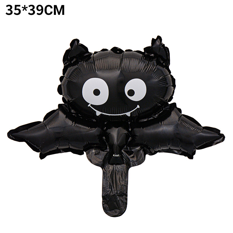 Mini globo de Halloween calavera calabaza murciélago araña decoración de Halloween dibujos animados de forma especial globo de película de aluminio