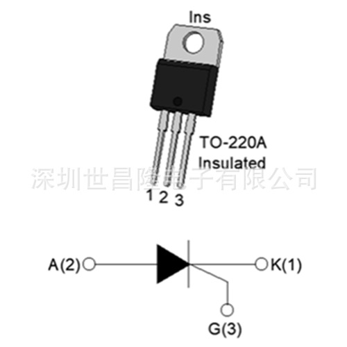 JCT612TA捷捷微标准型单向可控硅600V 12A  IGT:5mA TO-220A