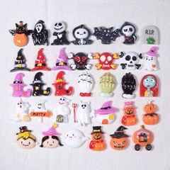 Halloween ghost pumpkin car resin jewelry accessories diy creative jewelry cream glue phone case decoration patch