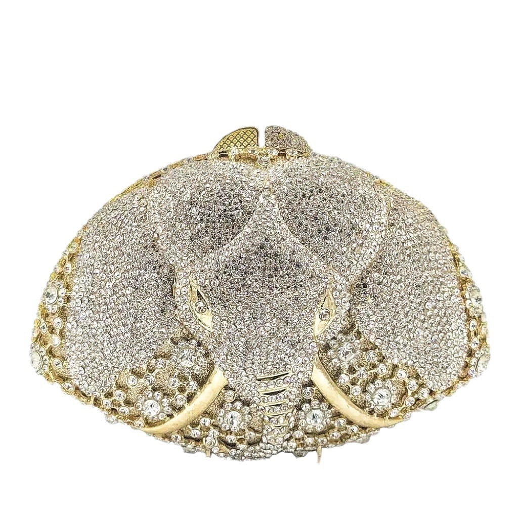 Bolsas de cena de diamante de cabeza, bolsas de cristal, bolsas de diamantes huecas de mano, bolsas de banquete europeas y estadounidenses