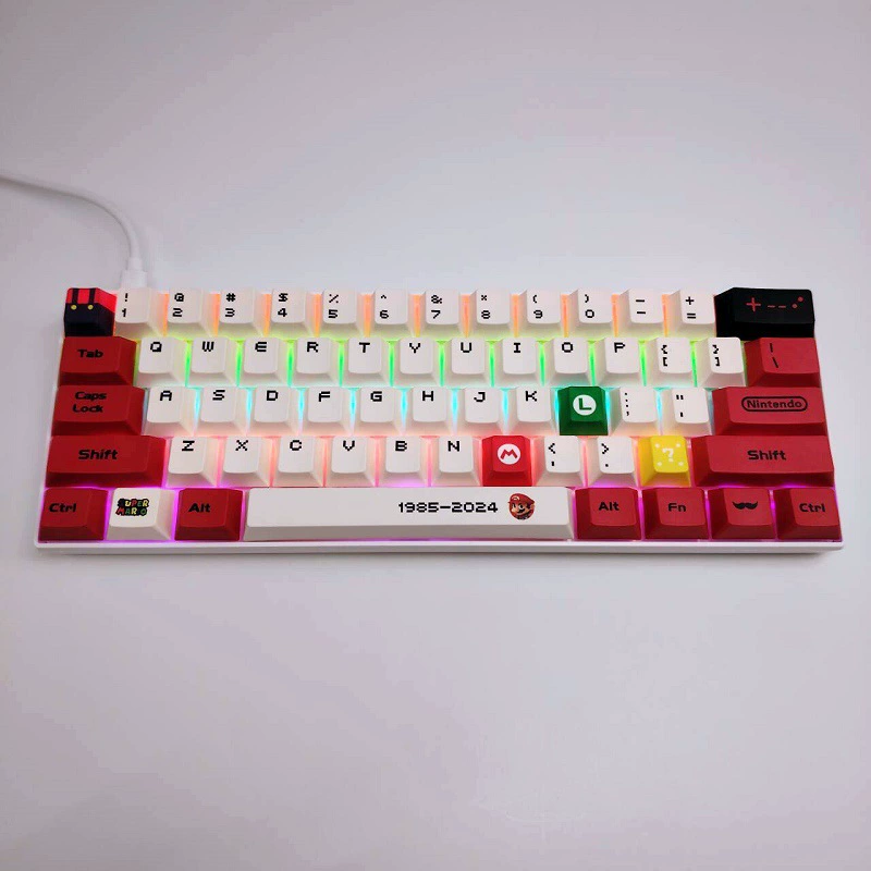 Mechanical Keyboard H61, Wired RGB Mixed-Light, Green/Red/Blue/Tea Switch Options, Compact