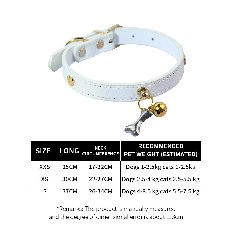 ホット販売犬首輪猫外出首輪 PU レザーマルチカラー愛の骨ベルチャームペット首輪|undefined