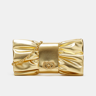 Evening Style High-End Niche Elegant High-End Clutch Bag Butterfly Style DIY Lock Cross Chain Shoulder Bag