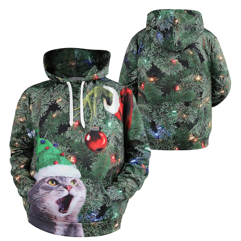 2024 otoño e invierno nuevo suéter para hombre casual todo fósforo joven guapo de manga larga suéter con capucha MC16