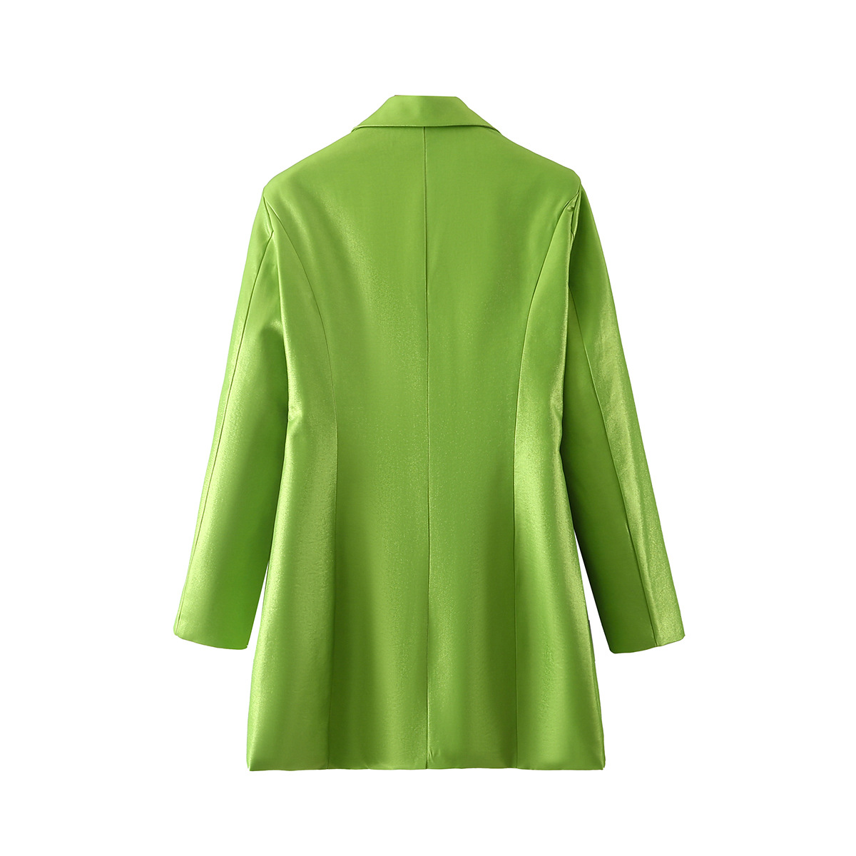 Green Long-Sleeved Hollow Blazer NSXFL103281