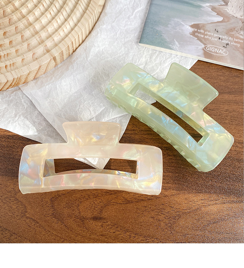 Daily, Street Occasion Korean Style Colorful Mermaid Grip Large Imitation Acetic Acid Shark Clip Sweet Hair Clip Hair Accessories High-Grade Headdress For Women
