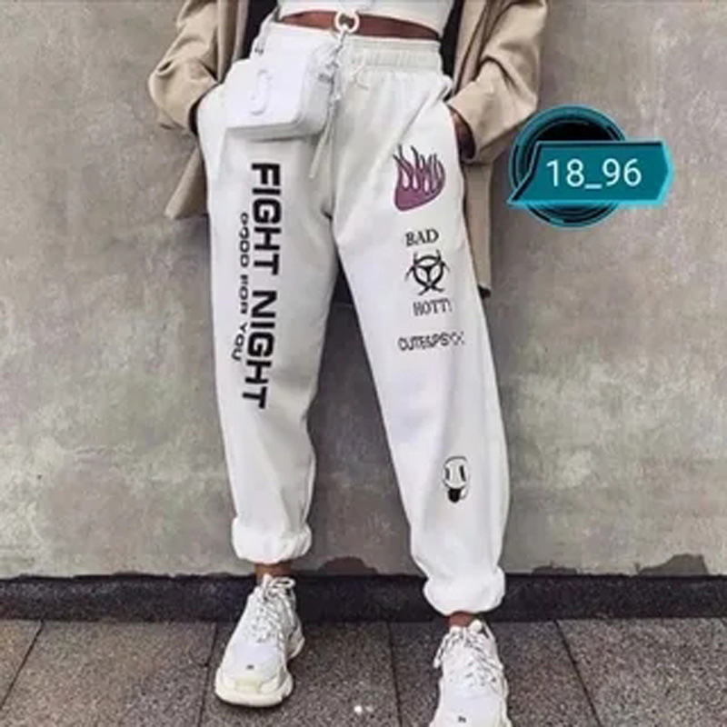 Women's Clothing street dance leggings hip hop high street trend ins fashion sports loose casual pants for women_voghion.com